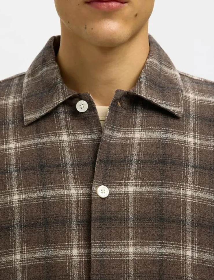 Selected SLHRLXEDWIN CHECK LIGHT OVERSHIRT - Rutiga skjortor| Overshirts