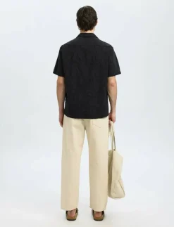 Selected Skjortor|SLHRLXELI EMB SS SHIRT - Kortärmade