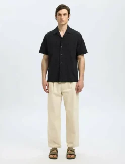 Selected Skjortor|SLHRLXELI EMB SS SHIRT - Kortärmade