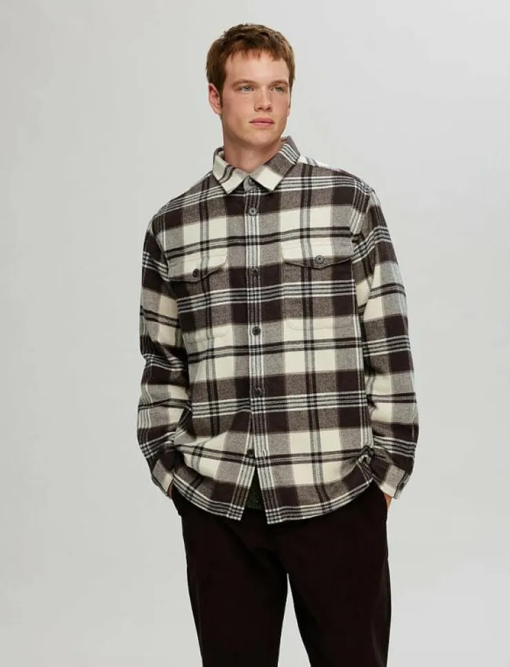 Selected Overshirts|SLHRLXPABLO WOOL BLEND OVERSHIRT - Rutiga skjortor