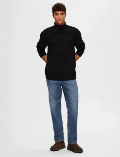 Selected SLHRYAN STRUCTURE ROLL NECK - Polokrage| Stickat