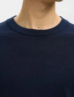 Selected SLHTRAY LS KNIT MERINO CREW NECK NOOS - Rundhalsad| Stickat