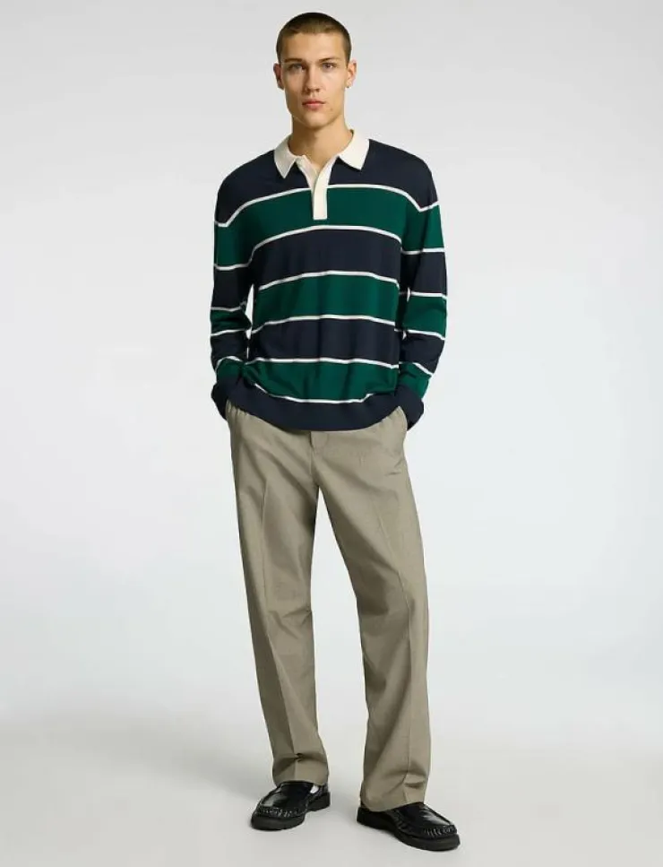 Selected Pikéer|SLHTRAY LS KNIT MERINO RELAXED POLO - Långärmade pikéer