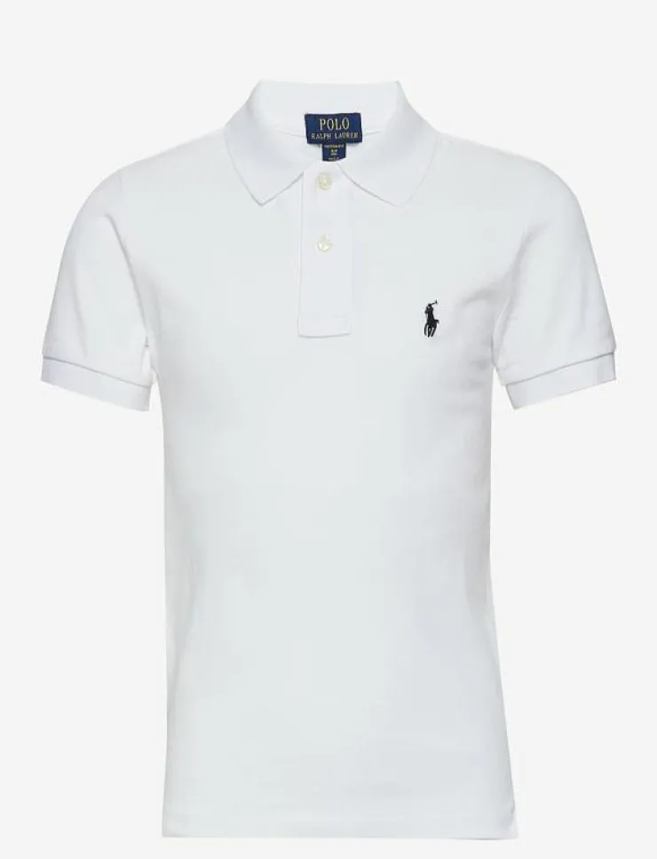 Ralph Lauren Kids Slim Fit Cotton Mesh Polo Shirt - Kortärmade pikéer|Barn Överdelar