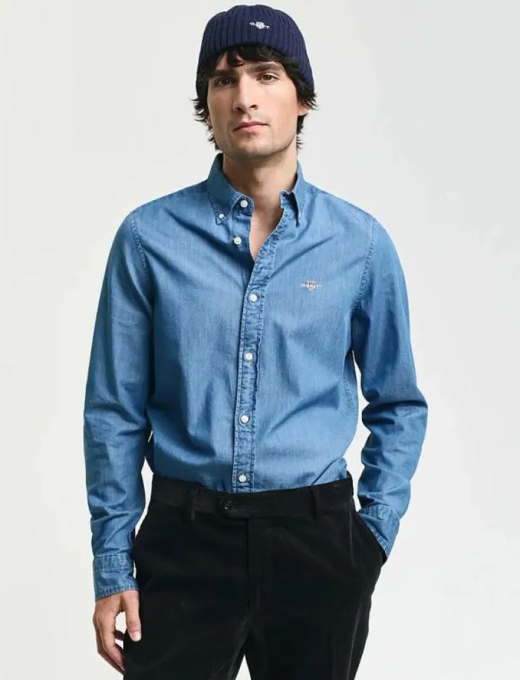 GANT SLIM INDIGO BD - Jeansskjortor| Skjortor