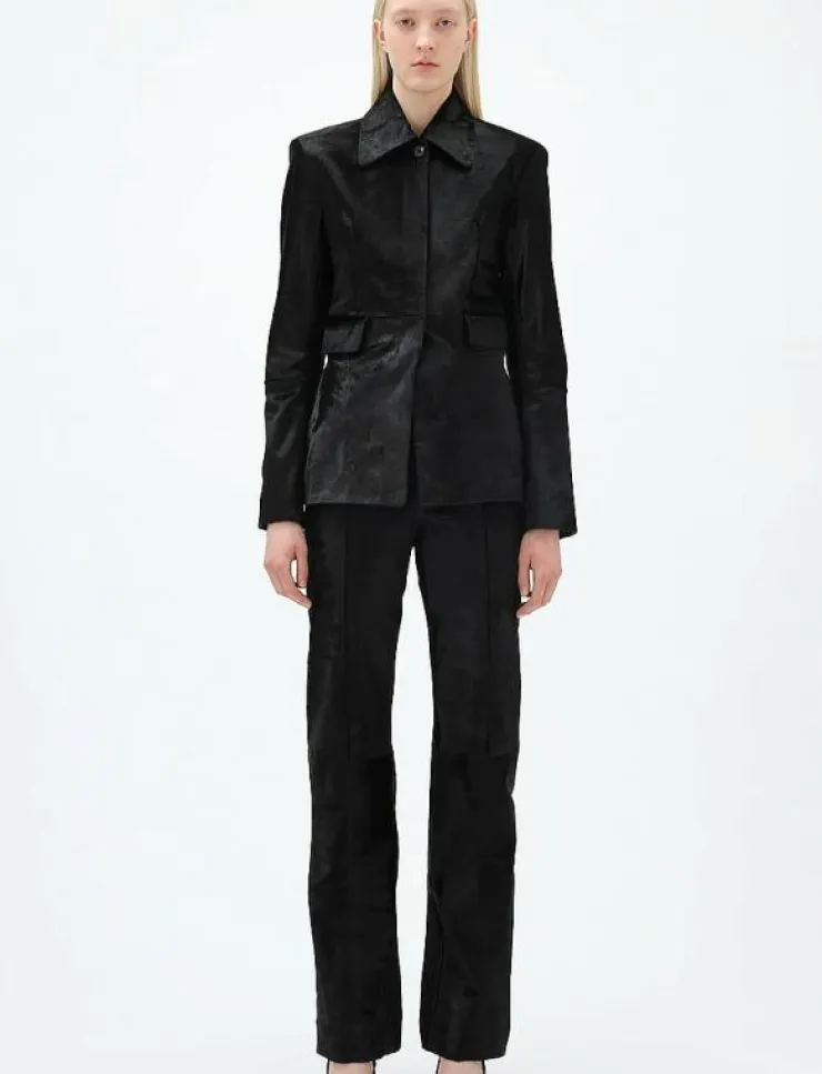 REMAIN Birger Christensen SLIM LEATHER BLAZER - Skinnjackor|Kvinnor Kavajer