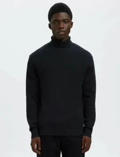 Selected SLMDANE LS KNIT STRUCTURE ROLL NECK NOOS - Polokrage| Stickat