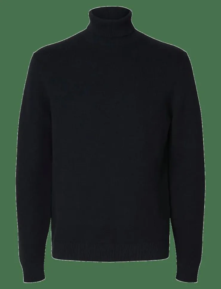Selected SLMDANE LS KNIT STRUCTURE ROLL NECK NOOS - Polokrage| Stickat
