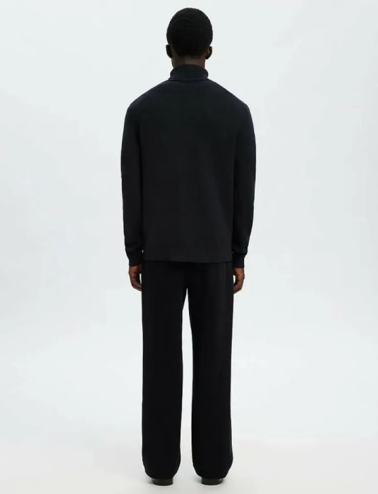 Selected SLMDANE LS KNIT STRUCTURE ROLL NECK NOOS - Polokrage| Stickat