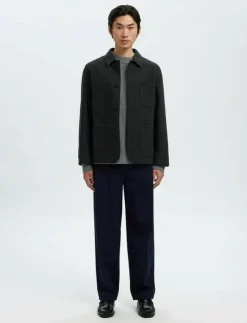 Selected SLM-LANDON WOOL BLEND HYBRID BLAZER NOOS - Enkelknäppta kavajer| Kostymer & Kavajer|Overshirts