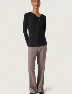 Soaked in Luxury SLSkylara Knot Tee - Långärmade toppar|Kvinnor T-Shirts & Toppar