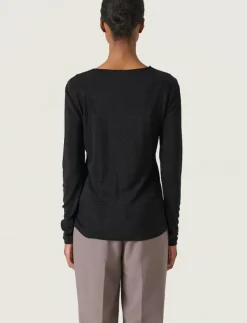 Soaked in Luxury SLSkylara Knot Tee - Långärmade toppar|Kvinnor T-Shirts & Toppar