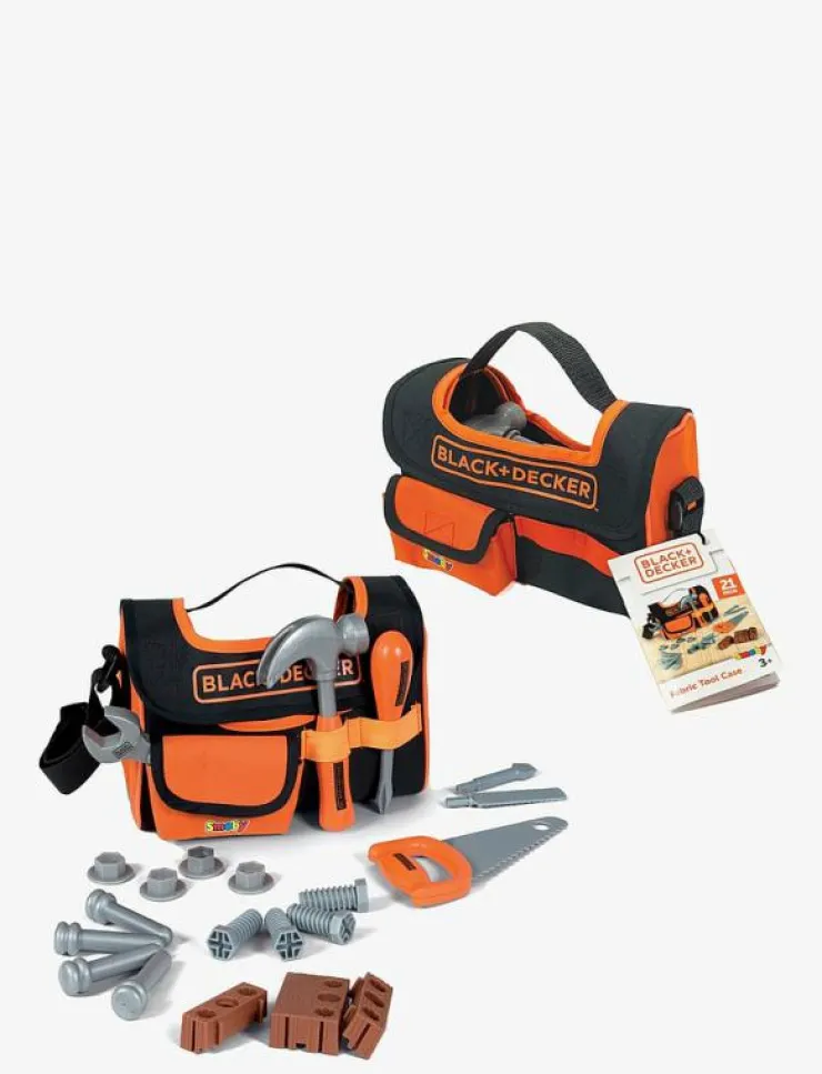 Barn Smoby Rollspel|Black+Decker Verktygsväska i tyg - Leksaksverktyg