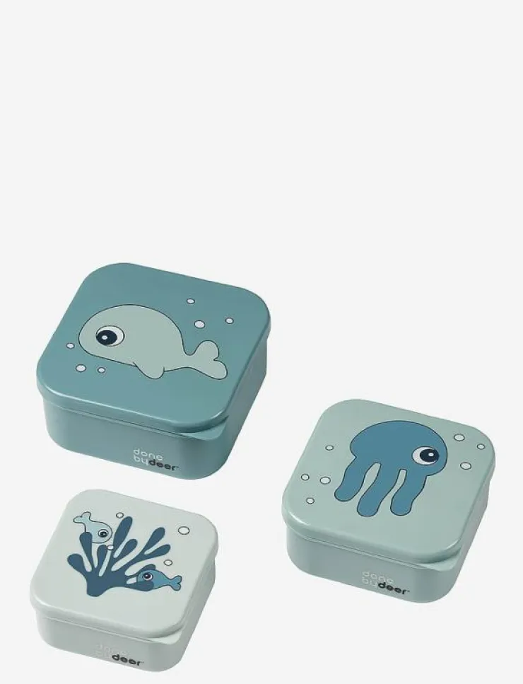 Done by Deer Snack box set 3 pcs Sea friends - Matlåda|Barn Mata