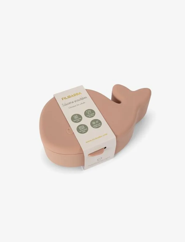 Filibabba Snackbox - Hvalen Christian - Misty Rose - Lunchlådor|Barn Lunchlådor