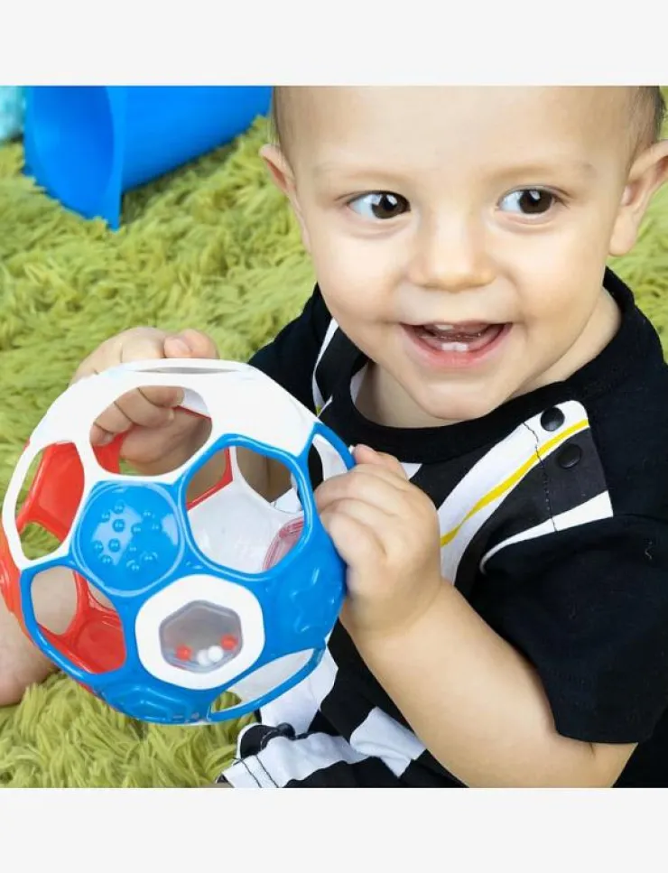 Oball Soccer - fodbold (rød/hvid/blå) - Interaktiva leksaker|Barn Babyleksaker|Babyleksaker