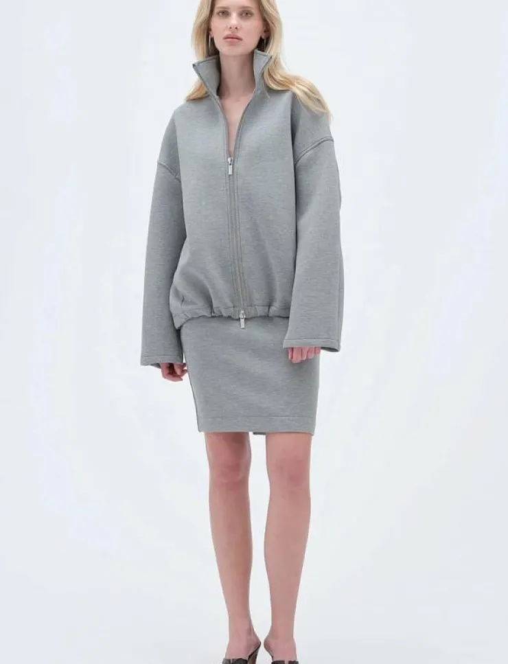 Kvinnor REMAIN Birger Christensen Sweatshirts|SOFT ZIPPED JACKET - Mellanlager