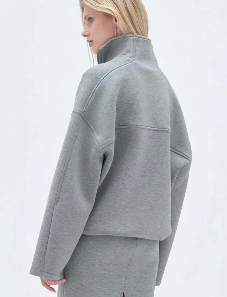 Kvinnor REMAIN Birger Christensen Sweatshirts|SOFT ZIPPED JACKET - Mellanlager
