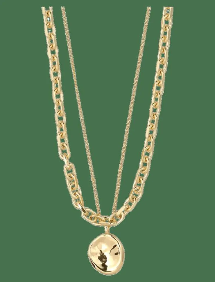 Pilgrim SPARKLE necklace 2-in-1 set, gold-plated - Halsband med hänge|Kvinnor Smycken|Smycken
