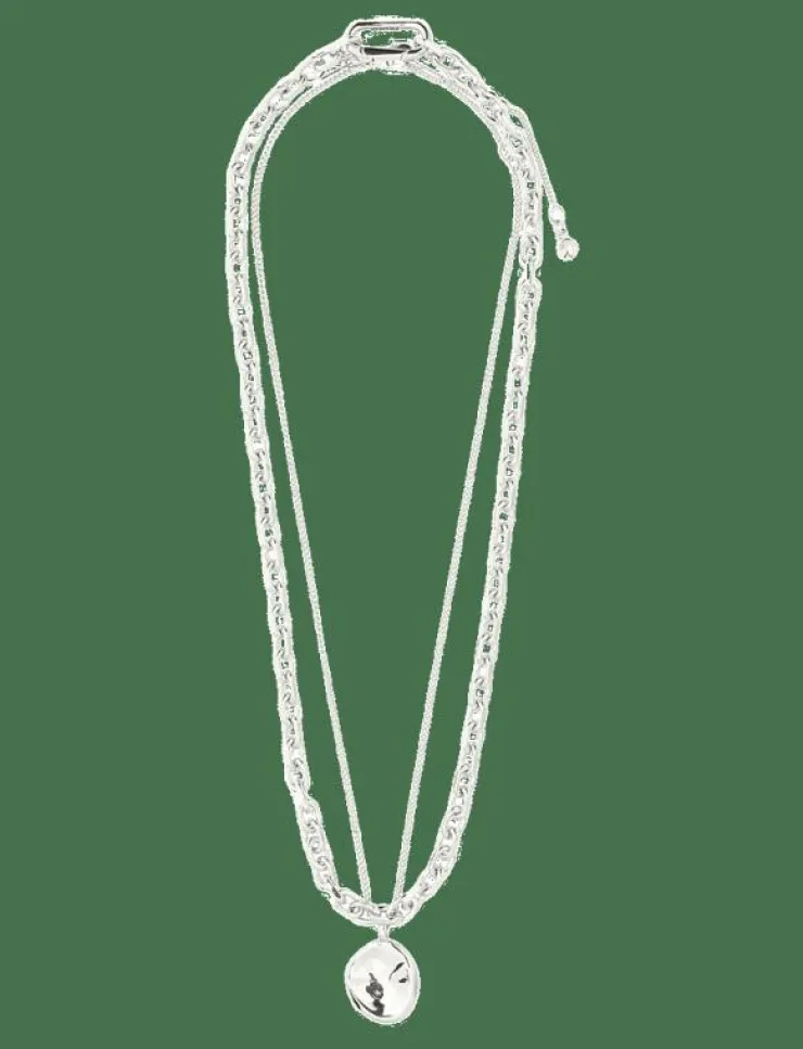 Pilgrim Smycken|SPARKLE necklace 2-in-1 set, silver-plated - Kedjehalsband