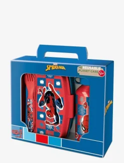 Euromic SPIDERMAN, 4-pcs. lunch box/alu bottle/spoon+fork - Lunchlådor|Barn Lunchlådor