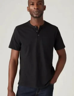 Levi's® T-Shirts|SS HM HENLEY MINERAL BLACK - Kortärmad t-shirt
