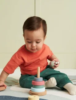Kid's Concept Stacking rings EDVIN - Stapelbara klossar|Barn Babyleksaker|Babyleksaker