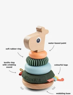 Barn Done by Deer Babyleksaker|Babyleksaker|Stacking tower Raffi - Stapelbara klossar