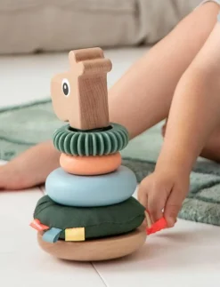 Barn Done by Deer Babyleksaker|Babyleksaker|Stacking tower Raffi - Stapelbara klossar