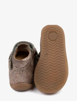Pom Pom Starters Two Velcro Scalloped Sand - Sandaler|Barn Sandaler
