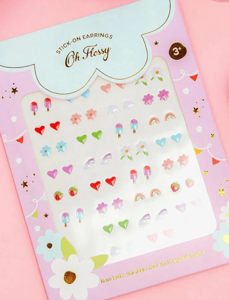 Oh Flossy Stick-On Earrings - Barnsmycke|Barn Smycken
