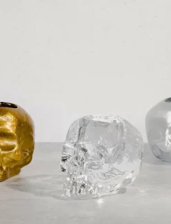 Kosta Boda Ljusstakar & Ljushållare|STILL LIFE METALLIC SKULL VOTIVE D 115MM - Dekoration