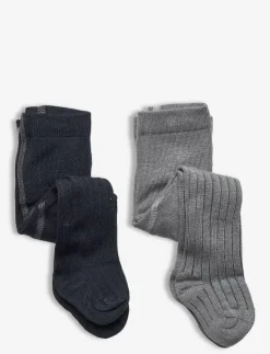 Barn Minymo Strumpor & Tights|Stocking - rib (2-pack) - Strumpbyxa