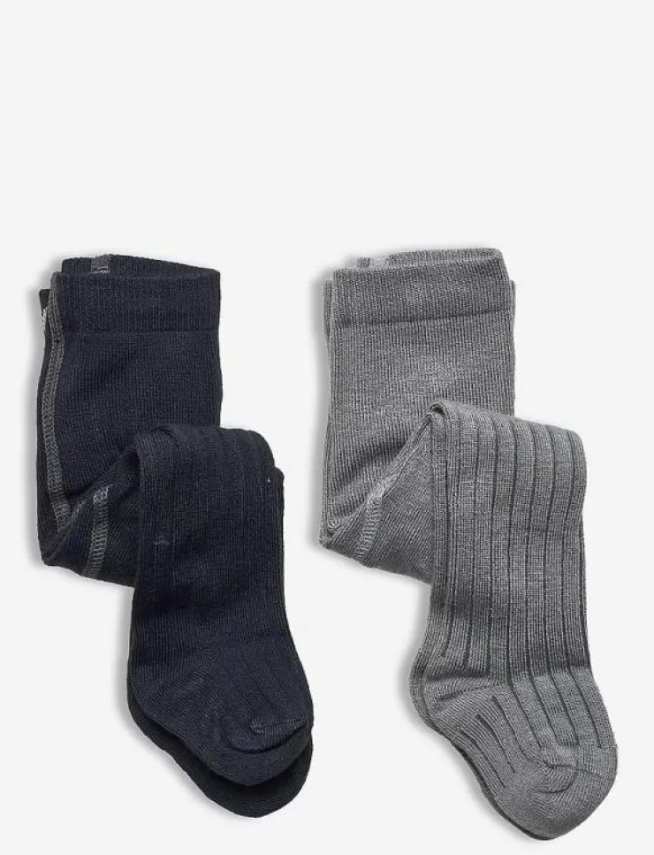 Barn Minymo Strumpor & Tights|Stocking - rib (2-pack) - Strumpbyxa