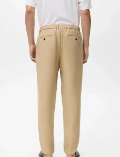 Mango Byxor|Straight-fit pleated trousers - Casual byxor