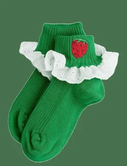 Mini Rodini Strawberry emb lace 1-pack socks - Strumpor & Tights|Barn Strumpor & Tights