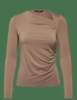 Kvinnor Lauren Ralph Lauren T-Shirts & Toppar|Stretch Jersey Asymmetrical Top - Långärmade toppar