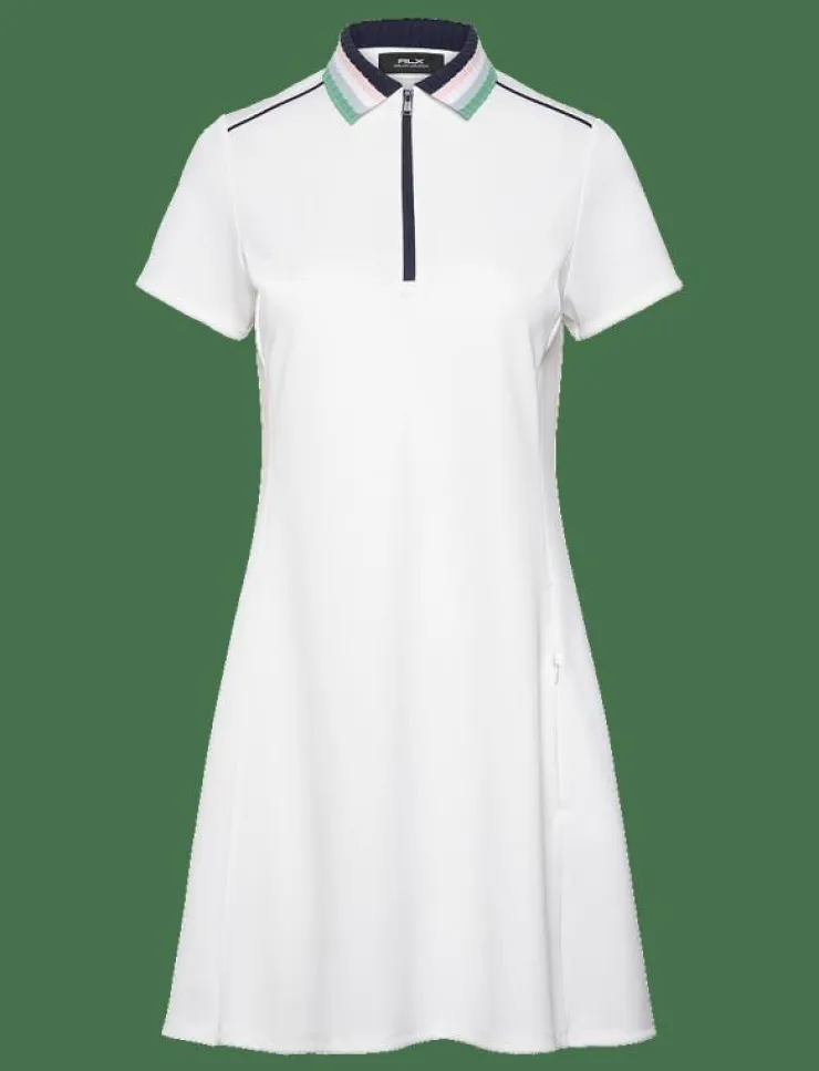 Kvinnor Ralph Lauren Golf Klänningar & Kjolar|Stretch Piqué Quarter-Zip Polo Dress - Klänningar