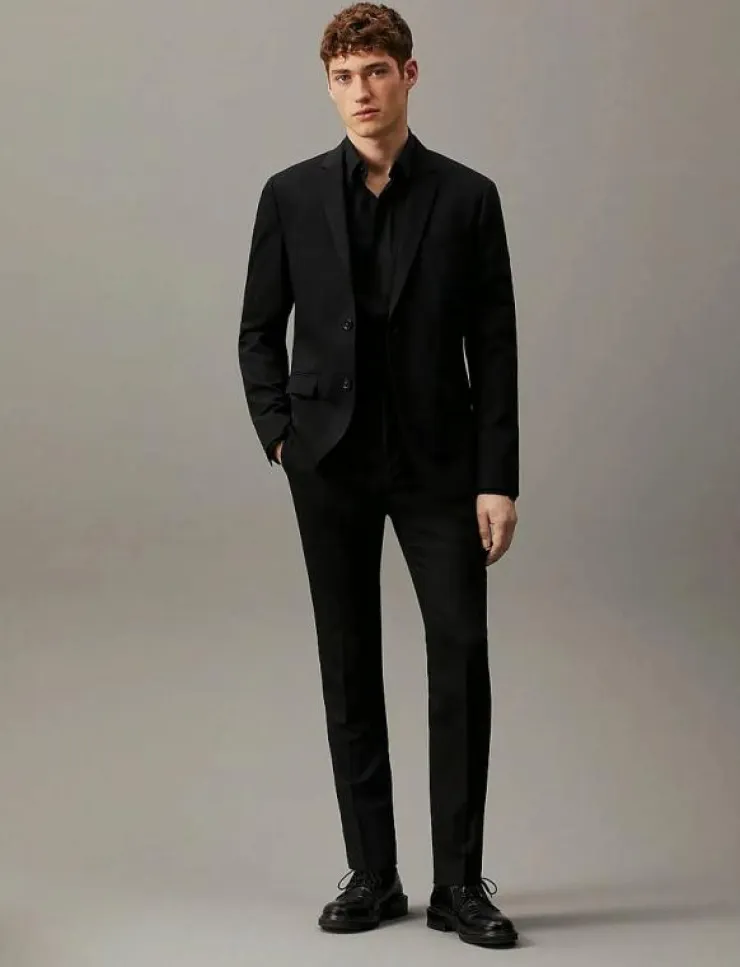 Calvin Klein STRETCH WOOL SLIM SUIT BLAZER - Enkelknäppta kavajer| Jackor & Rockar|Kostymer & Kavajer