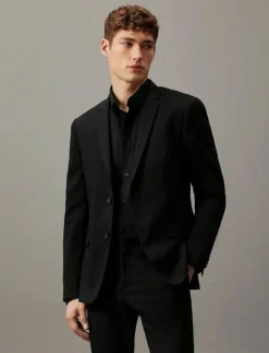Calvin Klein STRETCH WOOL SLIM SUIT BLAZER - Enkelknäppta kavajer| Jackor & Rockar|Kostymer & Kavajer