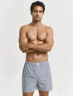 GANT STRIPE AND SOLID BOXER SHORTS 2-P - Boxershorts| Underkläder|Kalsonger