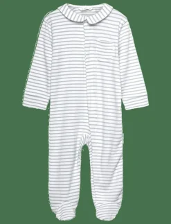 Barn Mango Bodysuits|Striped bodysuit pyjamas - Långärmad bodysuit