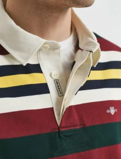 GANT STRIPED HEAVY RUGGER - Långärmade pikéer| Pikéer