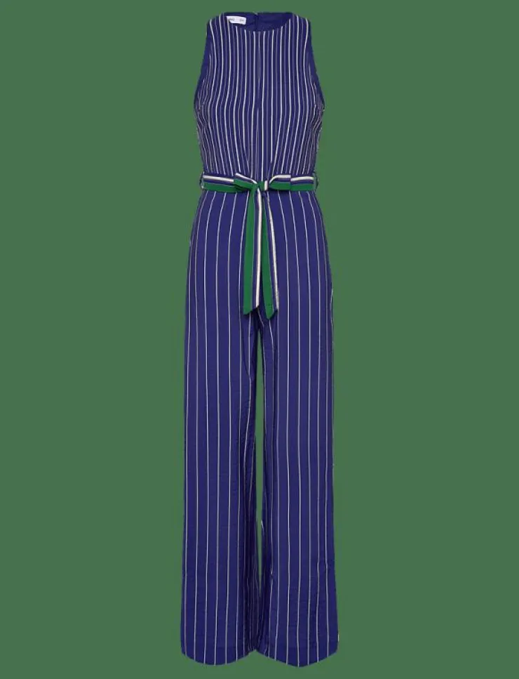 Mango Striped jumpsuit with belt - Jumpsuits|Kvinnor Jumpsuits