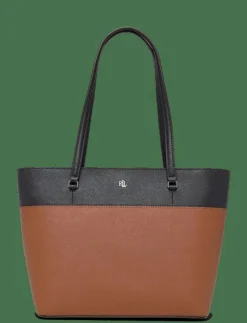 Lauren Ralph Lauren Striped Leather Medium Karly Tote Bag - Shoppers|Kvinnor Shoppingväskor & Totes|Handväskor