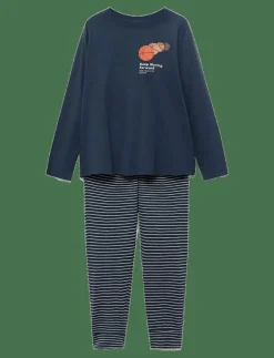 Mango Striped long pyjamas - Set|Barn Sovplagg