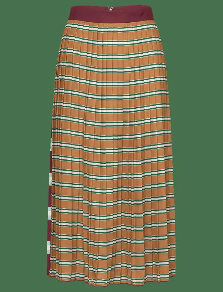 Kvinnor GANT Kjolar|STRIPED PLEATED SKIRT - Maxikjolar