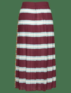 Kvinnor GANT Kjolar|STRIPED PLEATED SKIRT - Maxikjolar