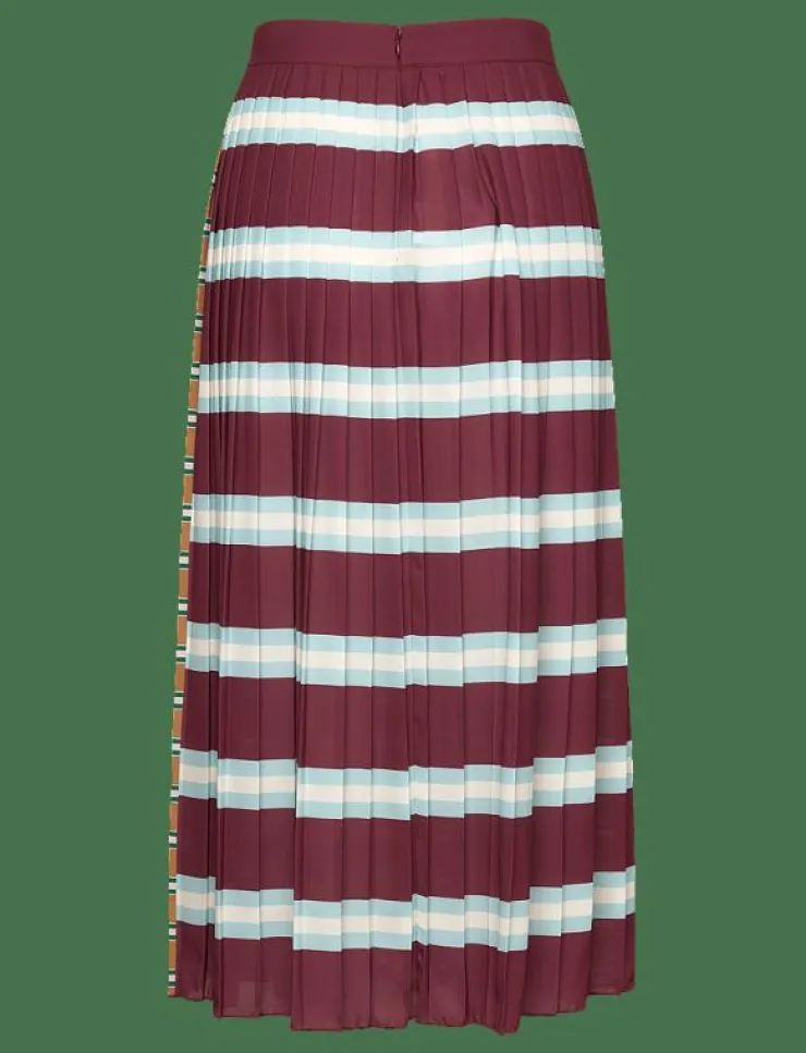 Kvinnor GANT Kjolar|STRIPED PLEATED SKIRT - Maxikjolar