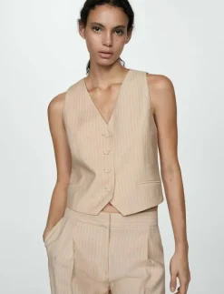 Mango Striped suit waistcoat - Kavajer|Kvinnor Kavajer